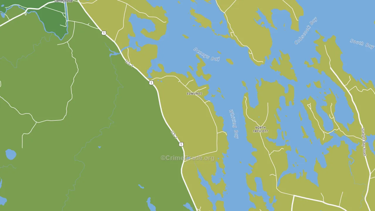 Edmunds, ME Map of Arson Rates