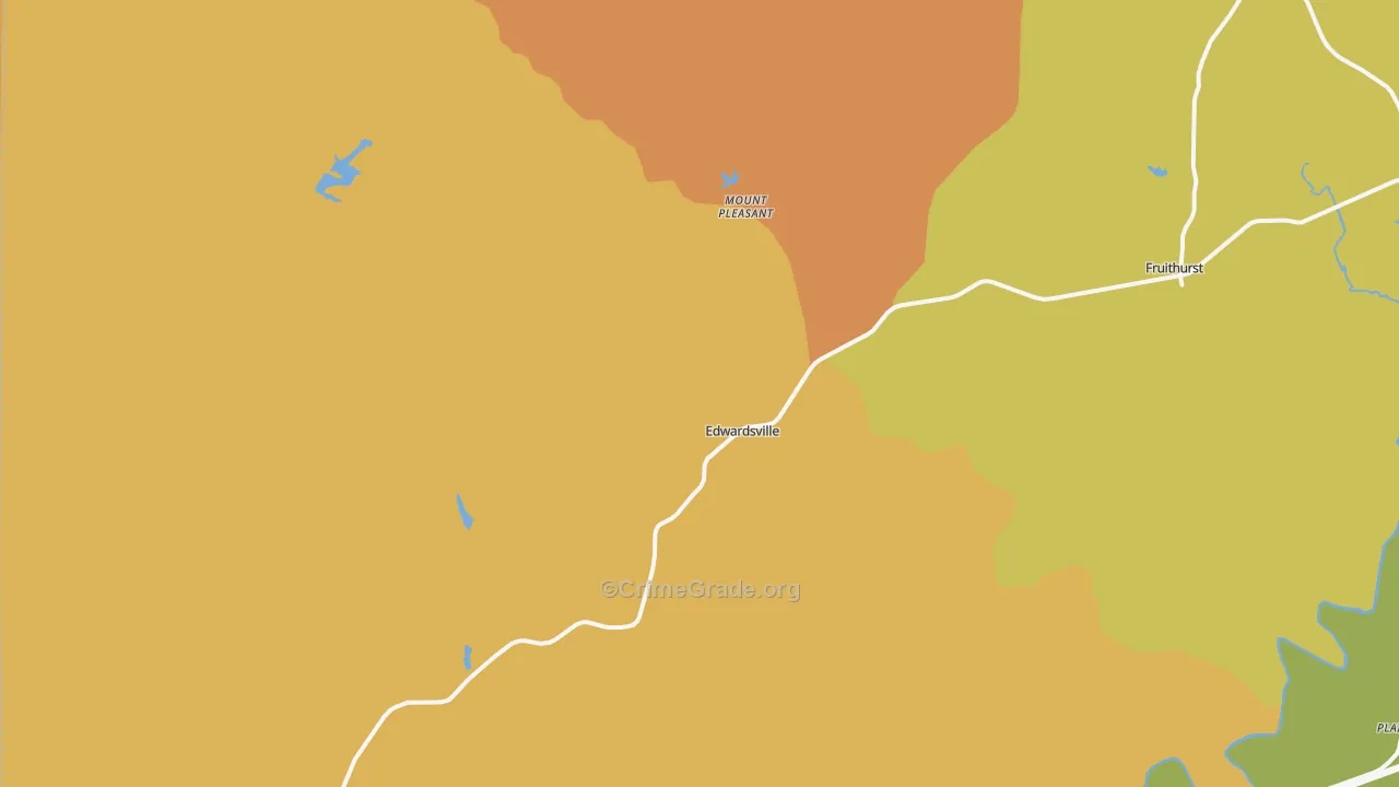 Edwardsville, AL Map of Arson Rates