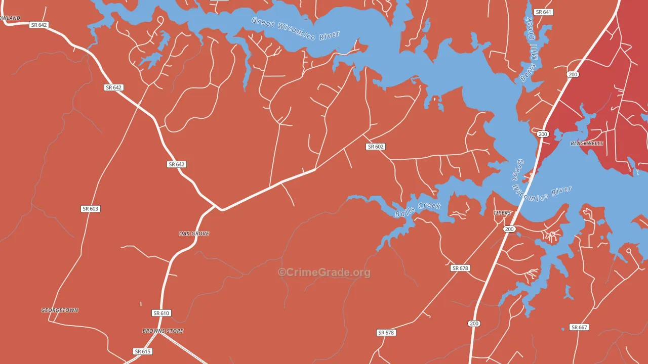 Edwardsville, VA Map of Arson Rates