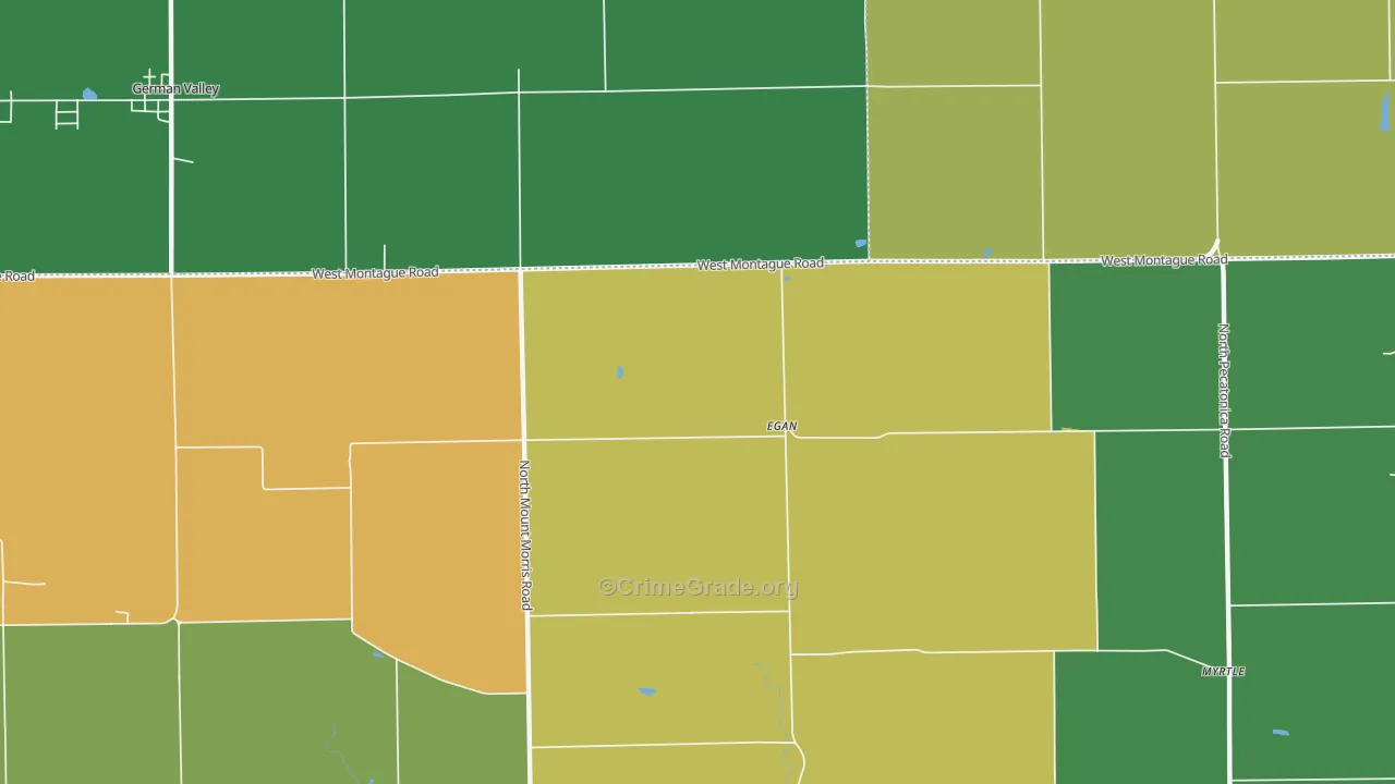 Egan, IL Map of Arson Rates