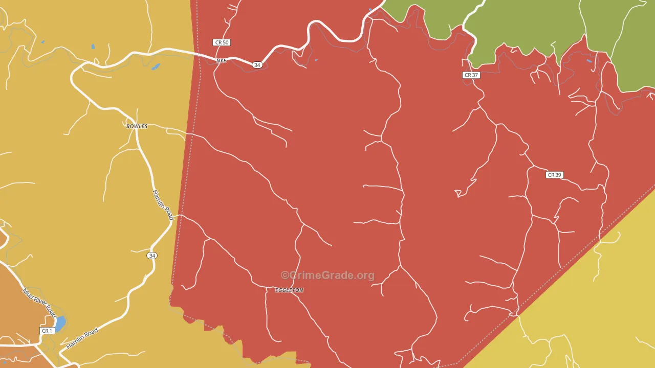 Eggleton, WV Map of Arson Rates
