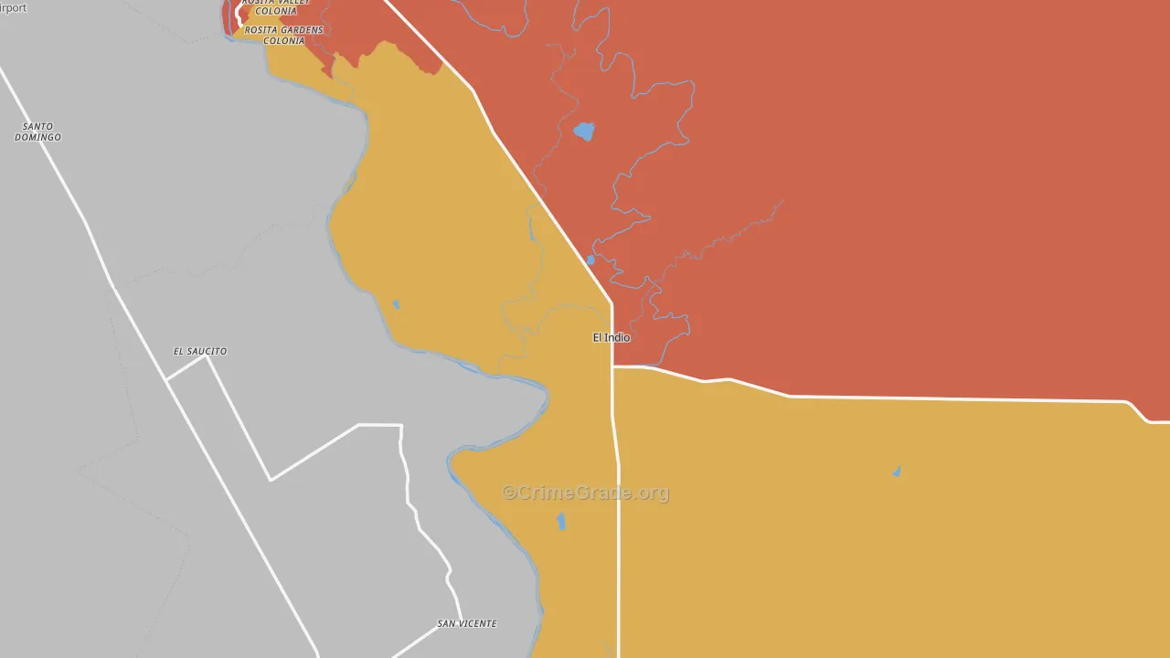 El Indio, TX Map of Arson Rates