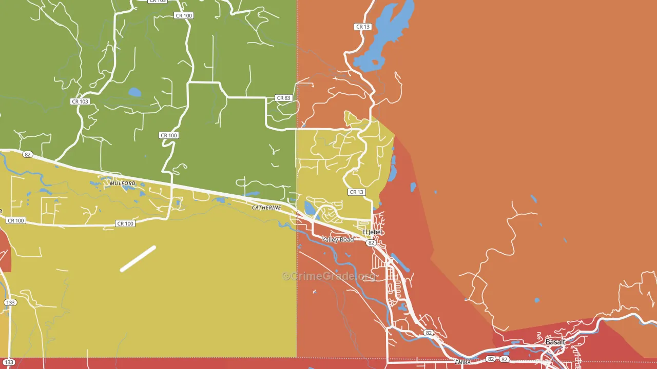 El Jebel, CO Map of Arson Rates