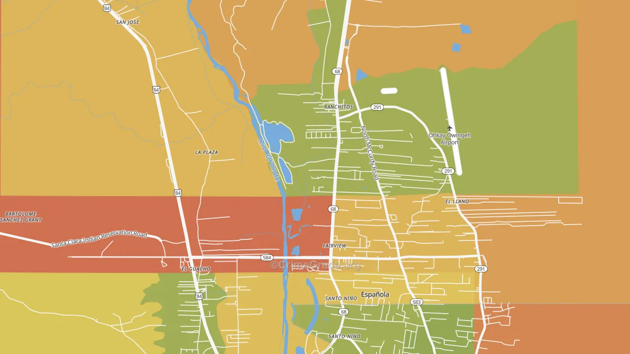 El Rancho, NM Map of Arson Rates