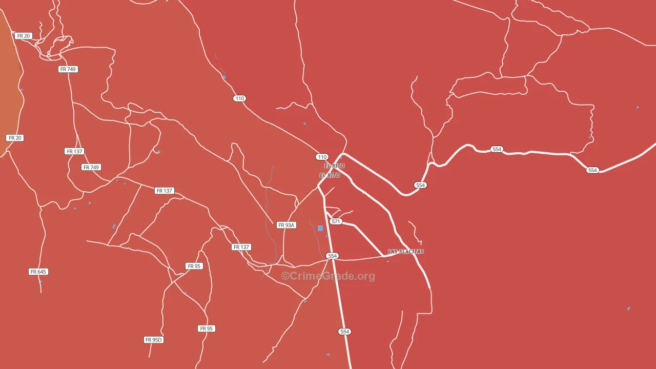 El Rito, NM Map of Arson Rates