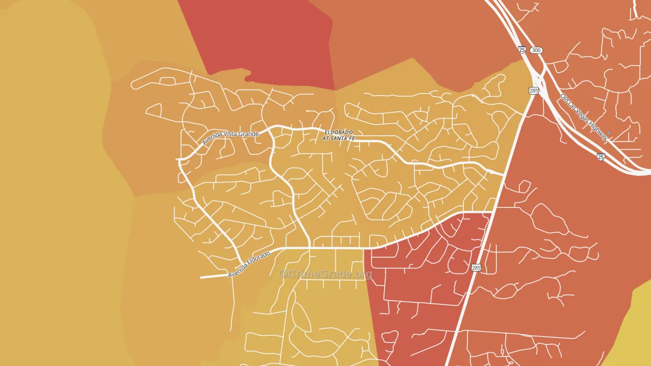 Eldorado at Santa Fe, NM Map of Arson Rates