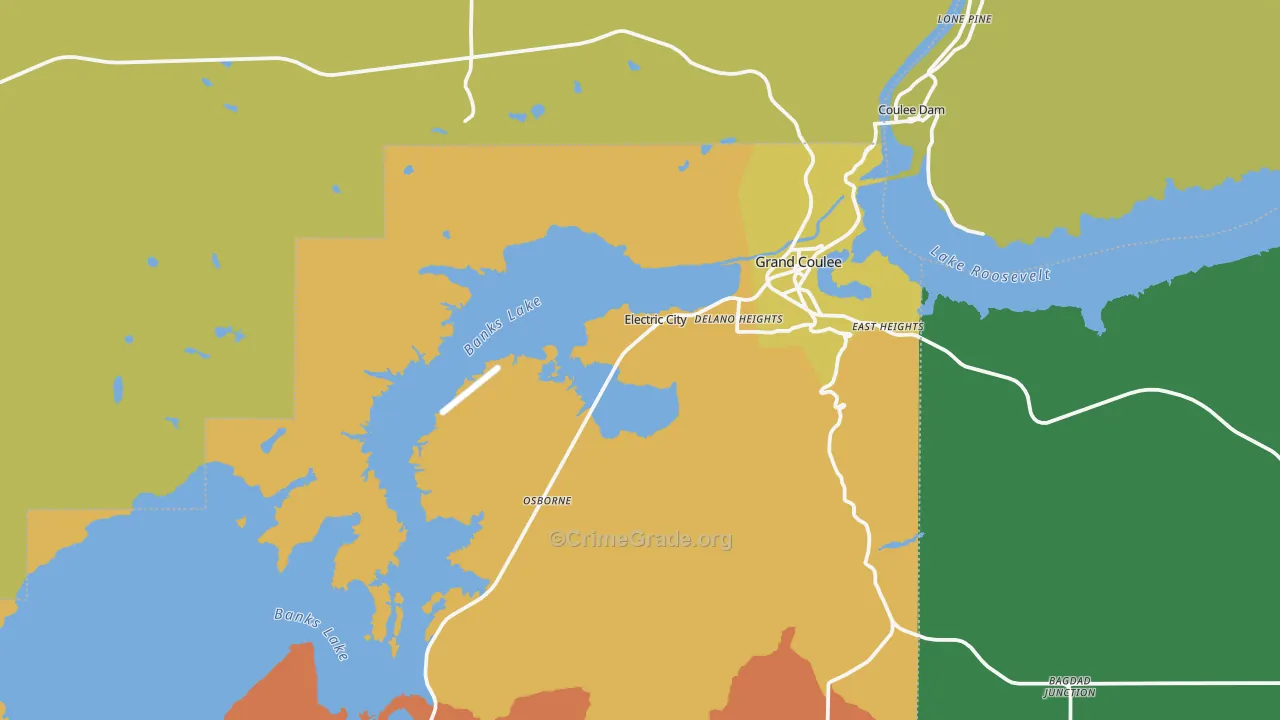 Electric City, WA Map of Arson Rates