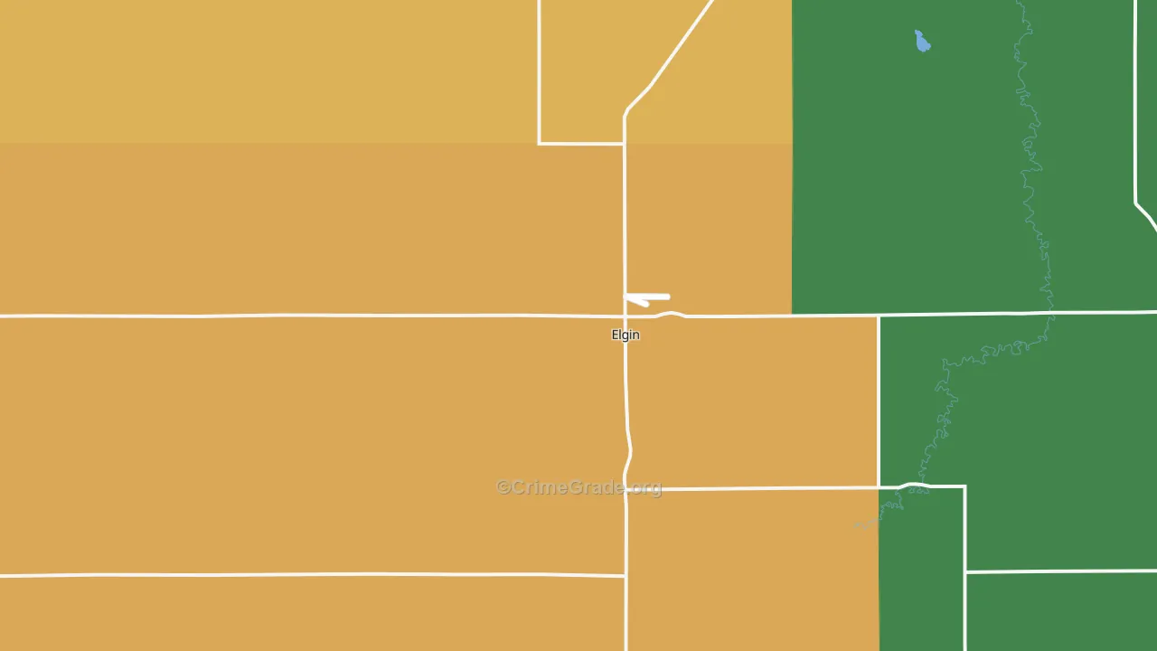 Elgin, NE Map of Arson Rates