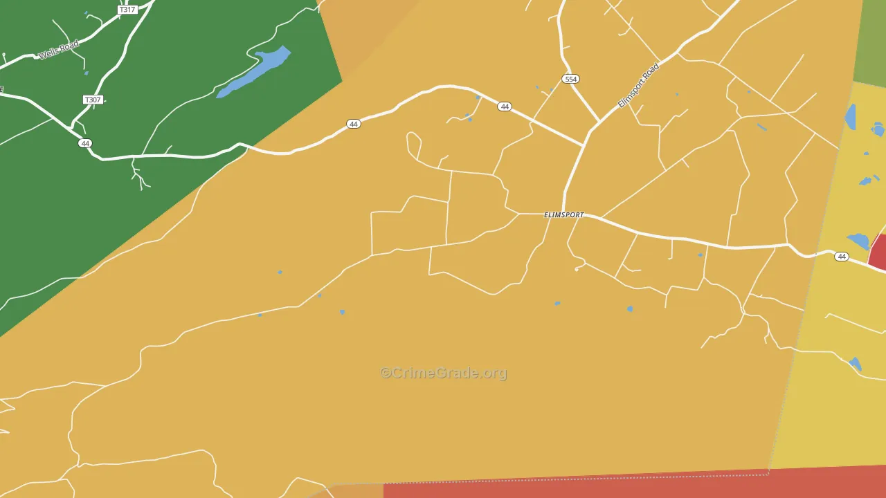 Elimsport, PA Map of Arson Rates