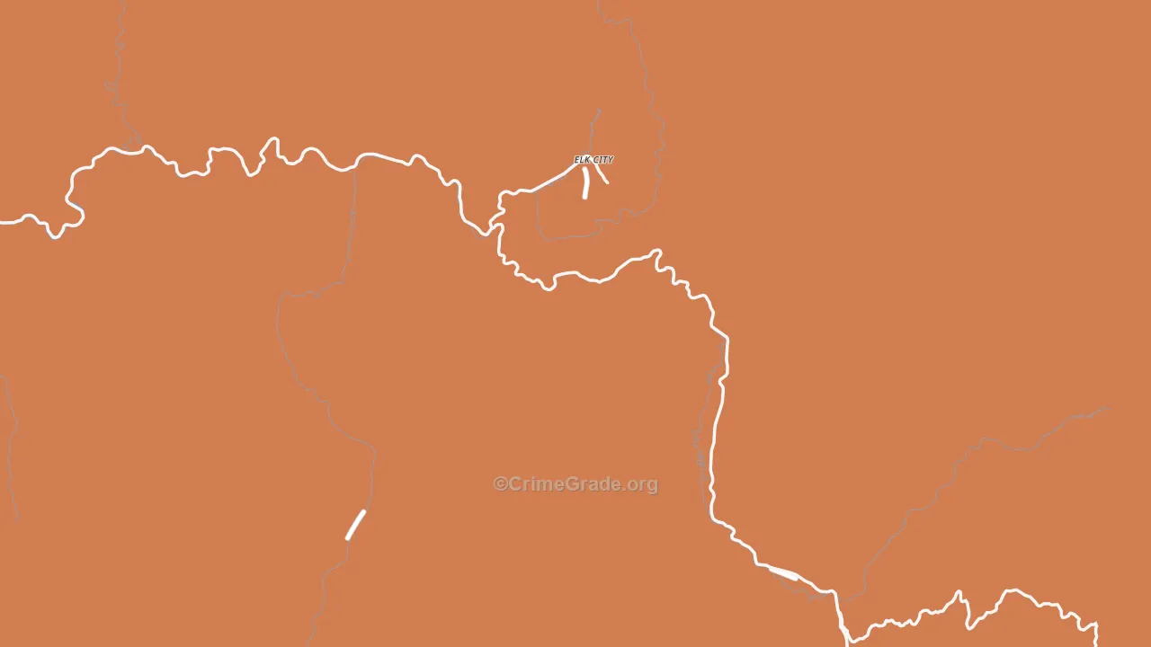 Elk City, ID Map of Arson Rates