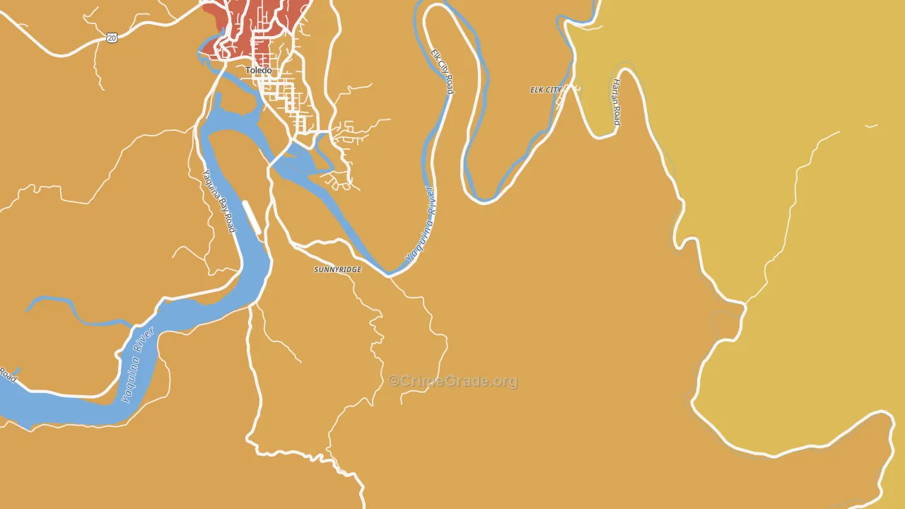 Elk City, OR Map of Arson Rates