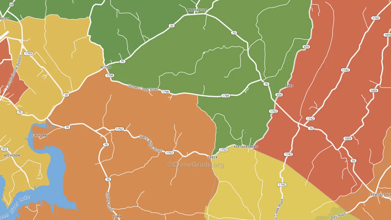 Elk Horn, KY Map of Arson Rates