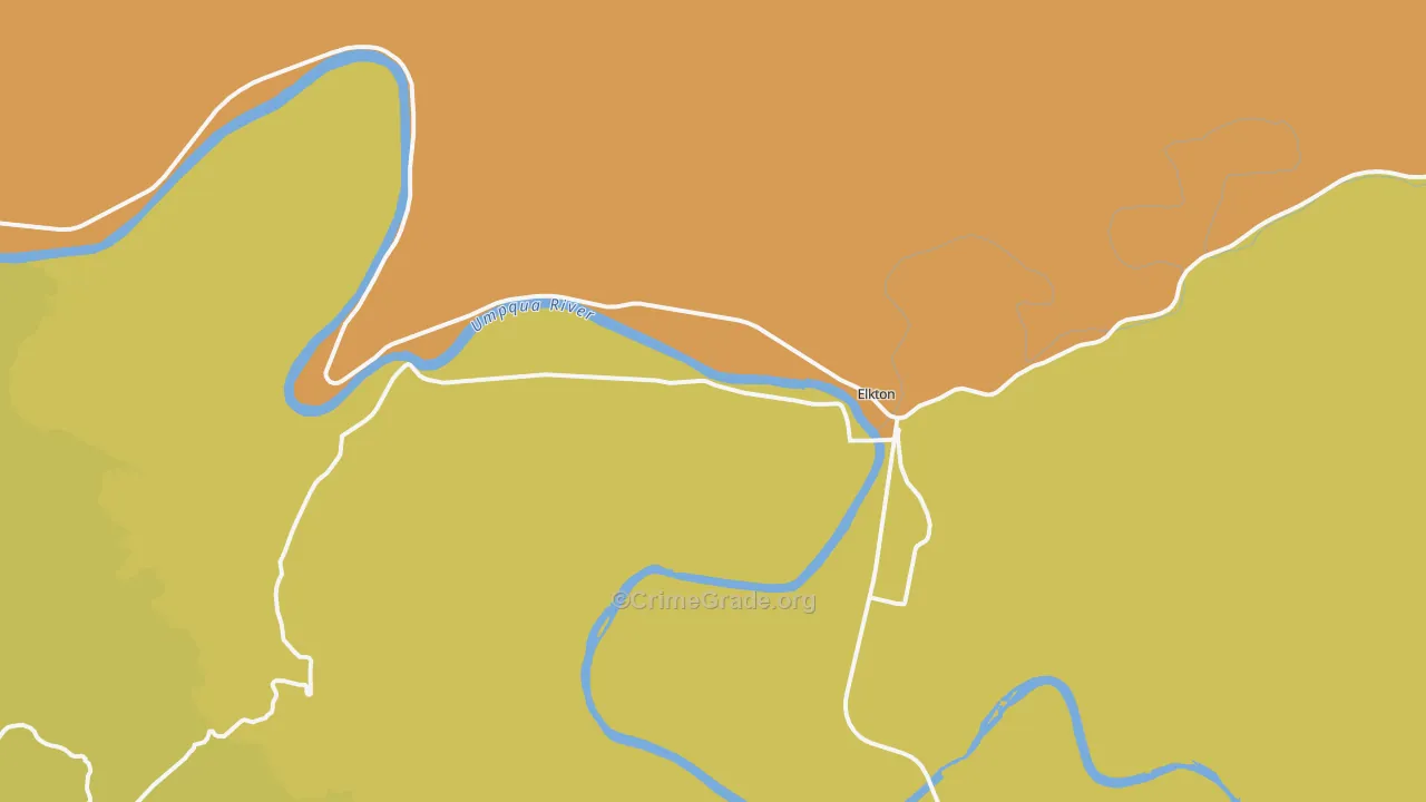 Elkton, OR Map of Arson Rates