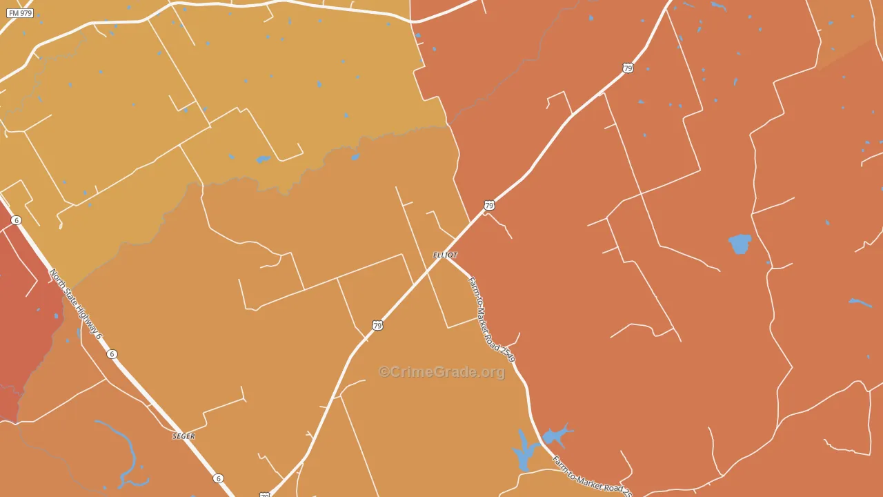 Elliot, TX Map of Arson Rates