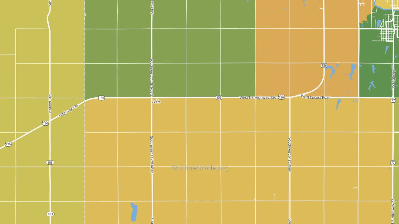Ellis, NE Map of Arson Rates