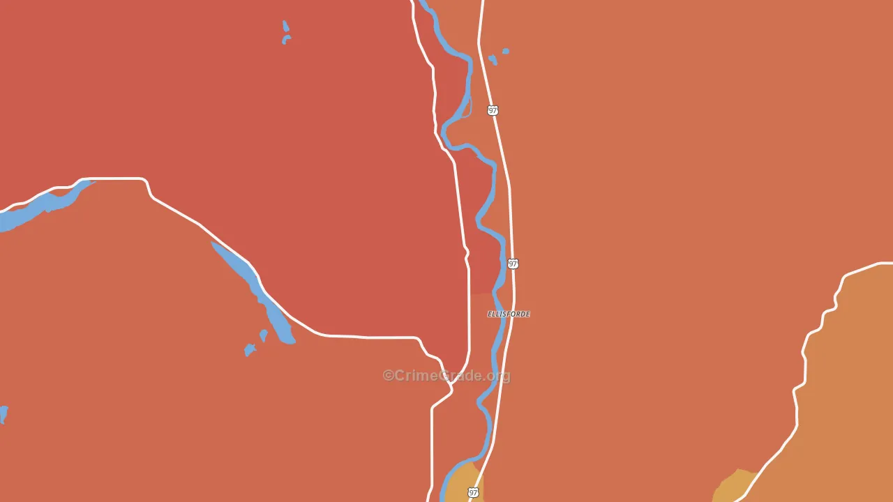 Ellisforde, WA Map of Arson Rates