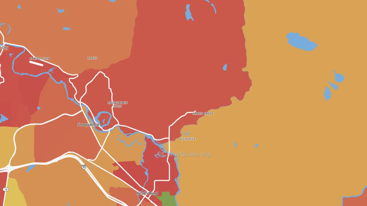 Ellisville, WA Map of Arson Rates