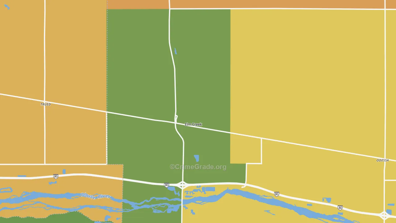 Elm Creek, NE Map of Arson Rates