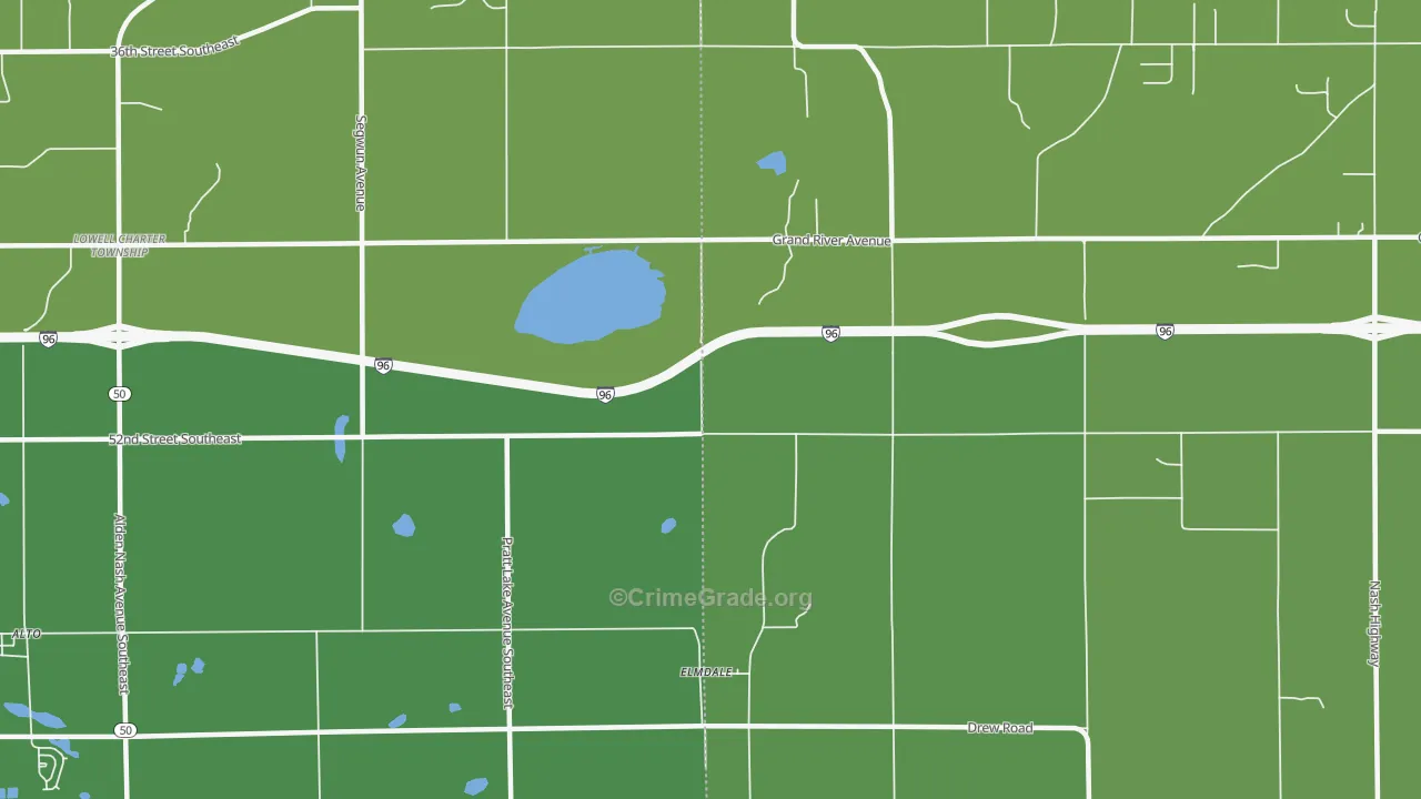 Elmdale, MI Map of Arson Rates