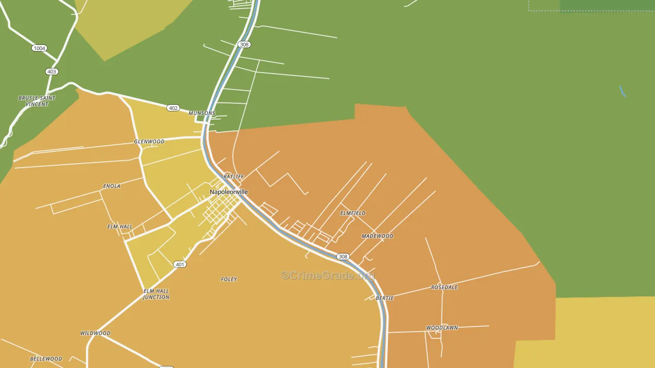 Elmfield, LA Map of Arson Rates