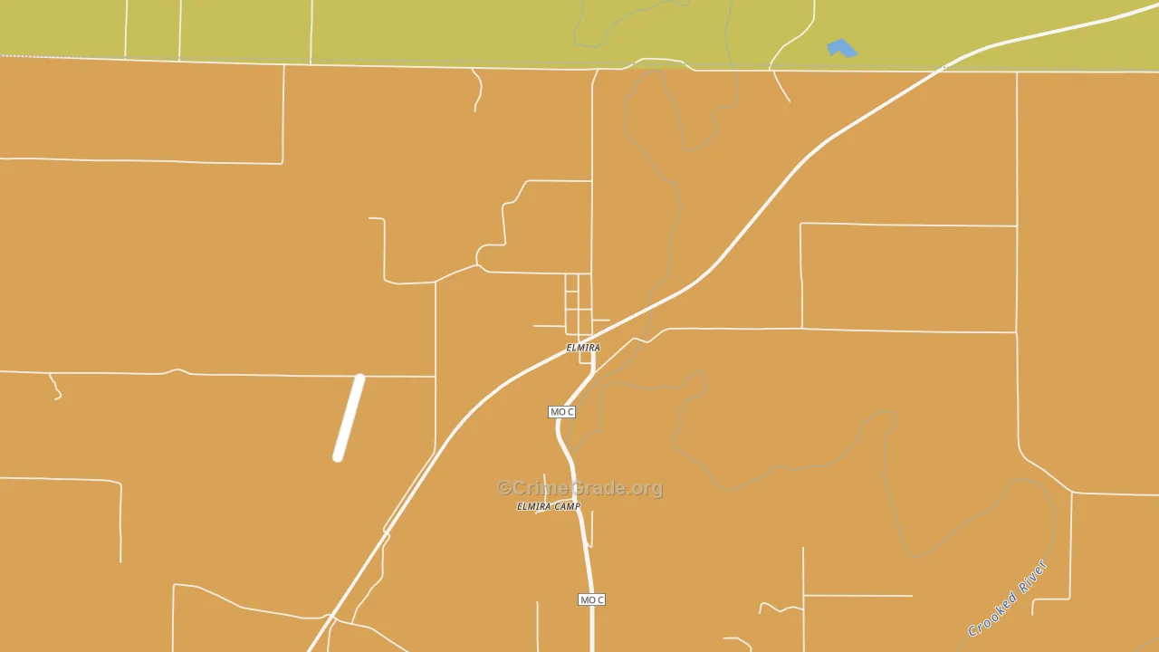 Elmira, MO Map of Arson Rates