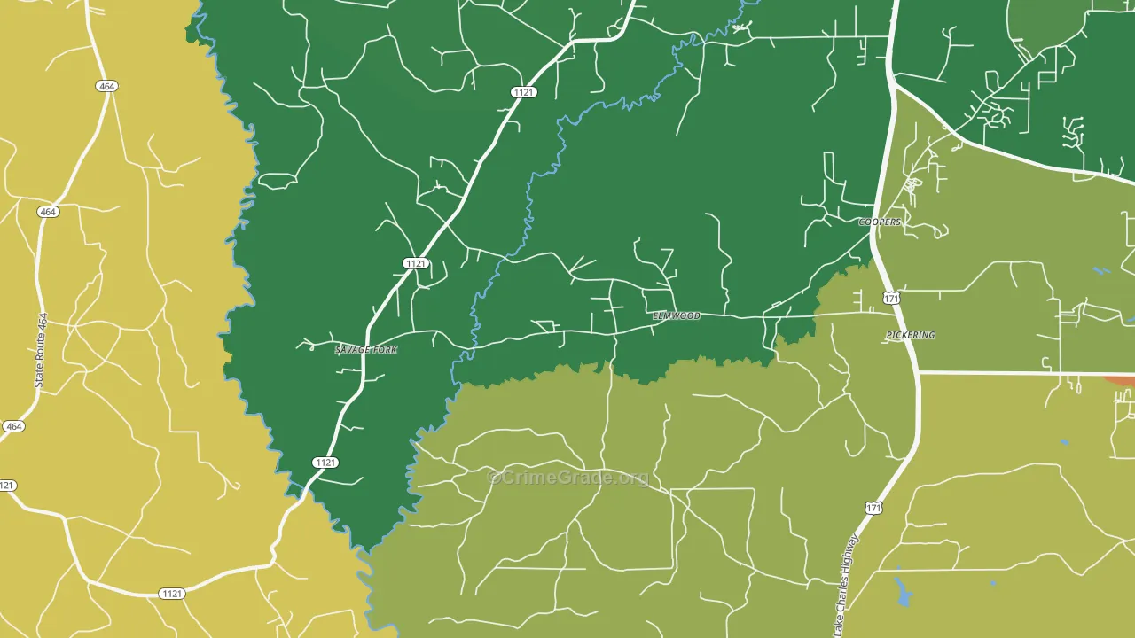Elmwood, LA Map of Arson Rates