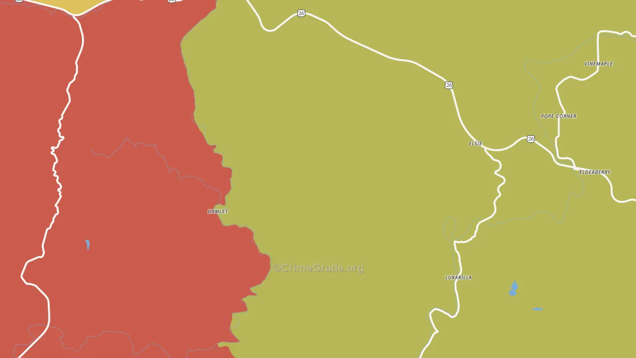 Elsie, OR Map of Arson Rates