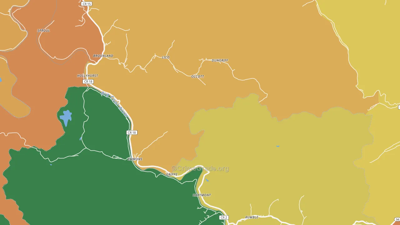 Emmons, WV Map of Arson Rates