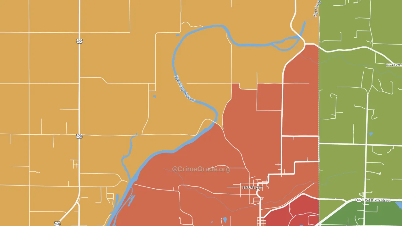 Empire City, KS Map of Arson Rates
