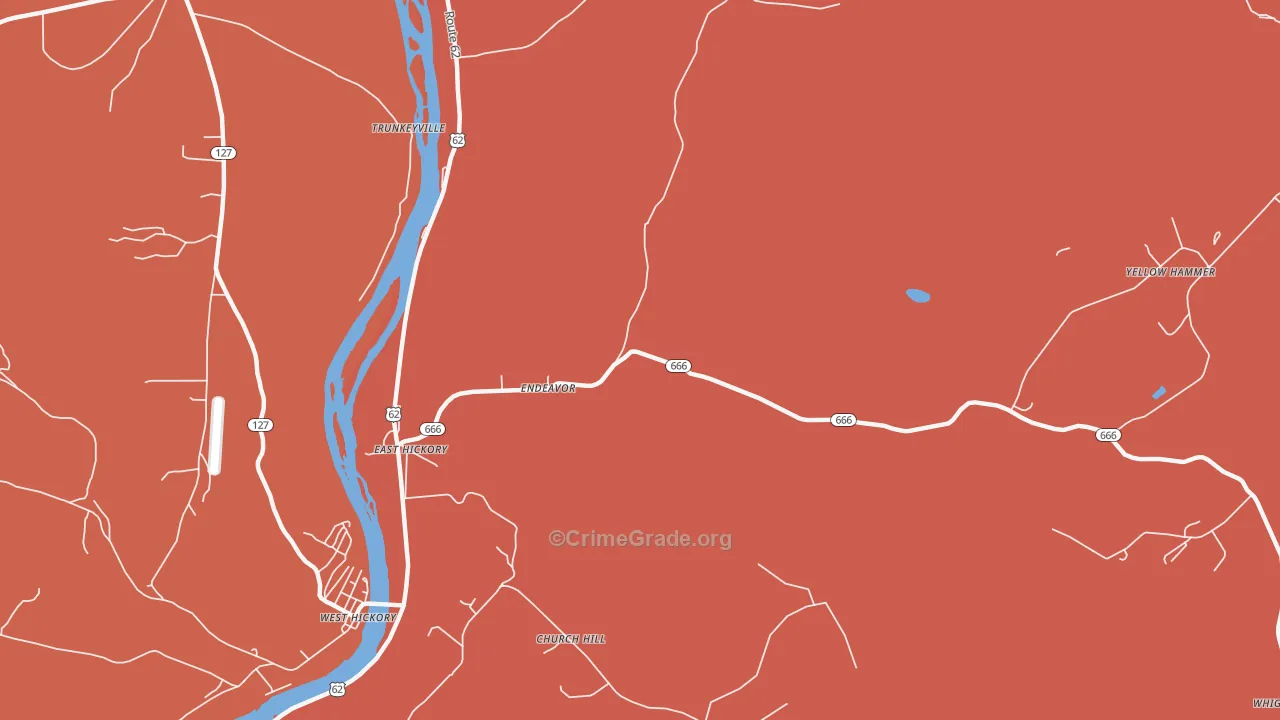 Endeavor, PA Map of Arson Rates