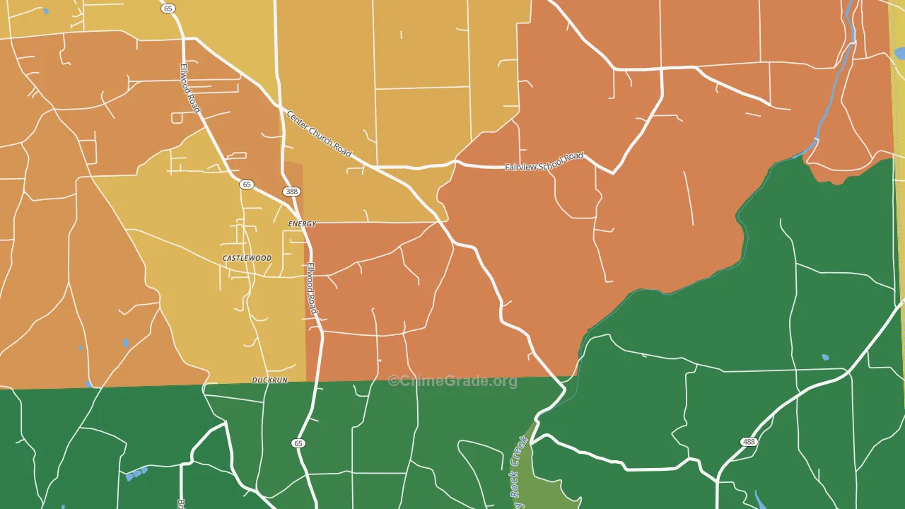 Energy, PA Map of Arson Rates