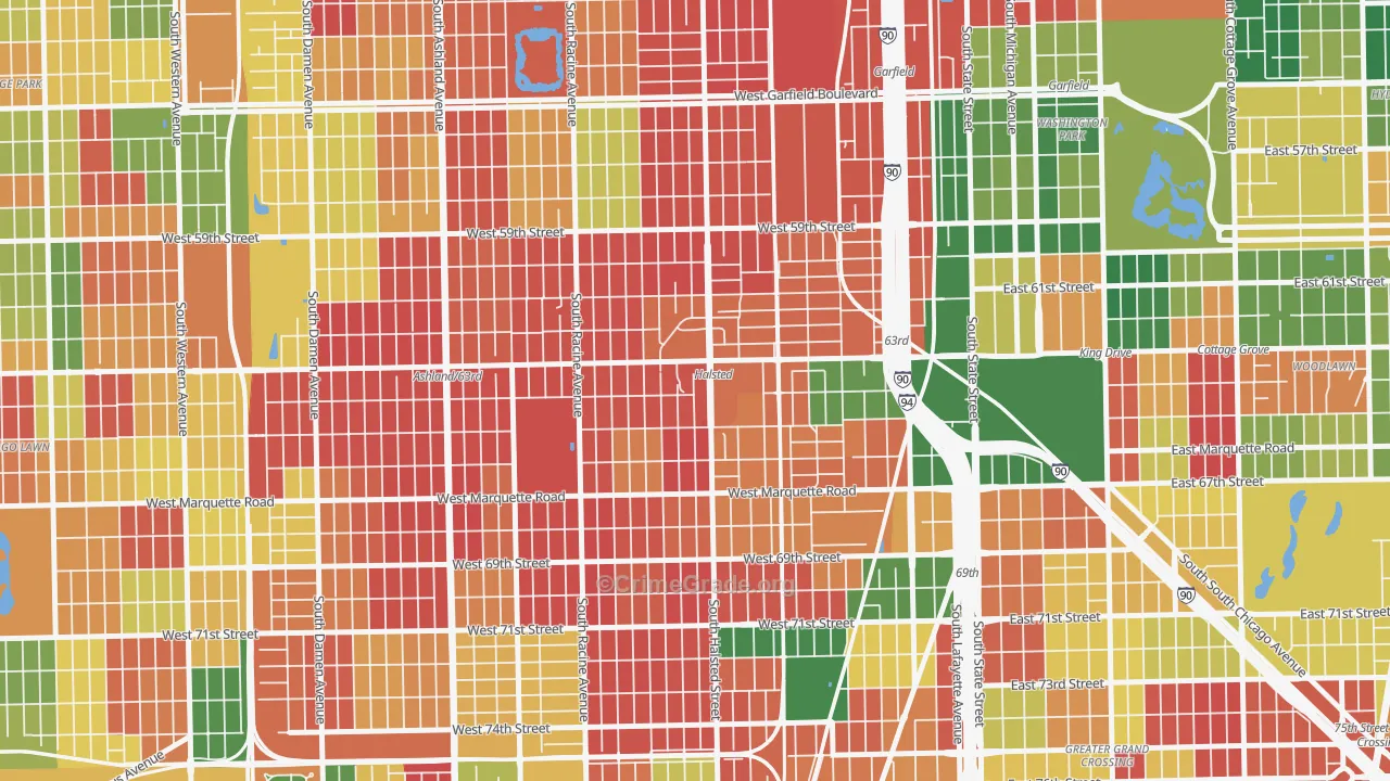 Englewood, Chicago, IL Map of Arson Rates