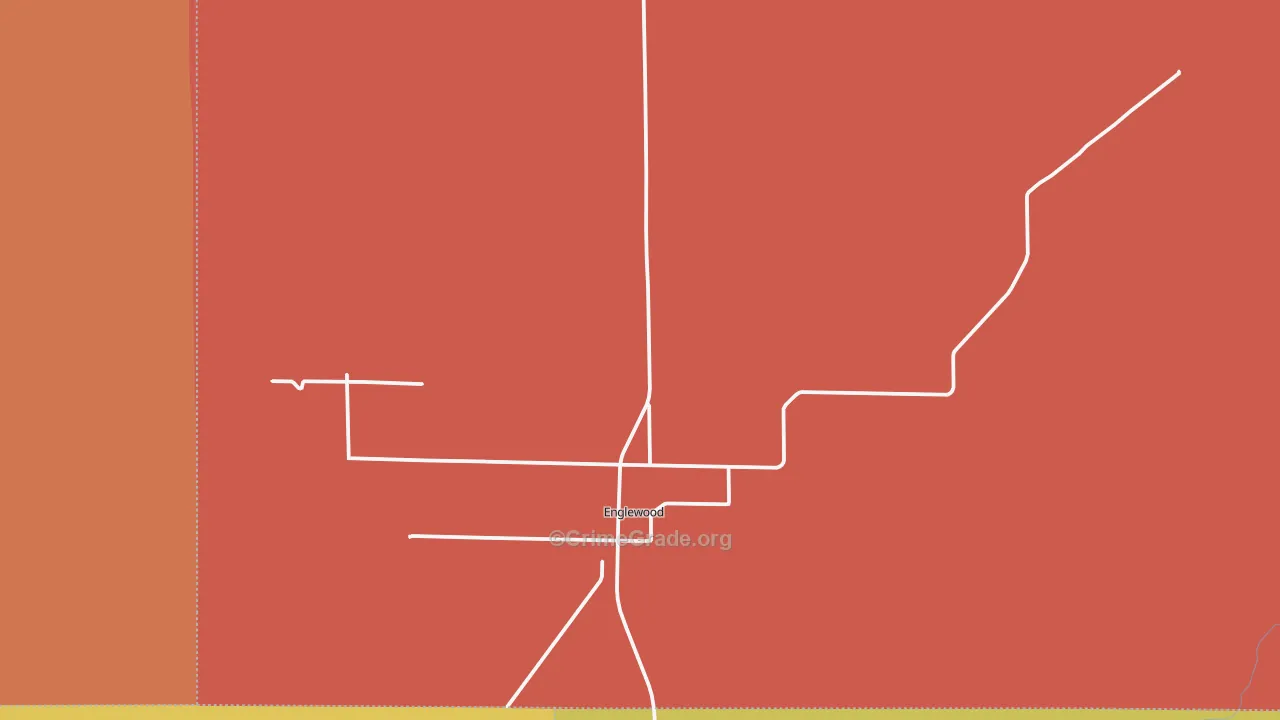 Englewood, KS Map of Arson Rates