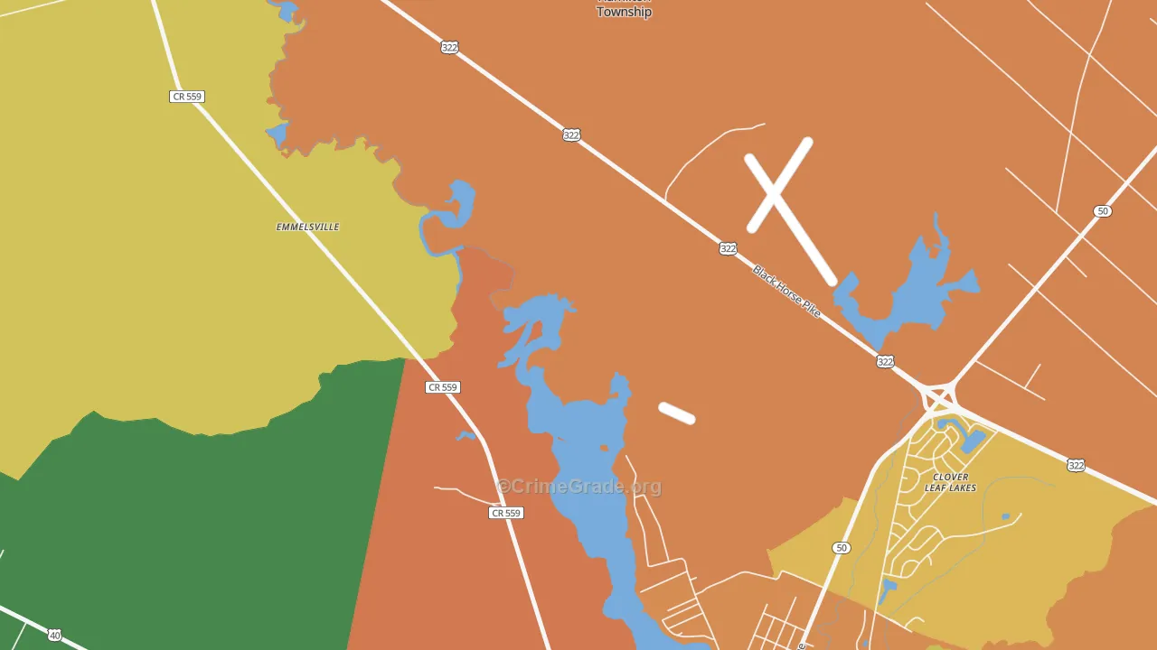 English Creek, NJ Map of Arson Rates