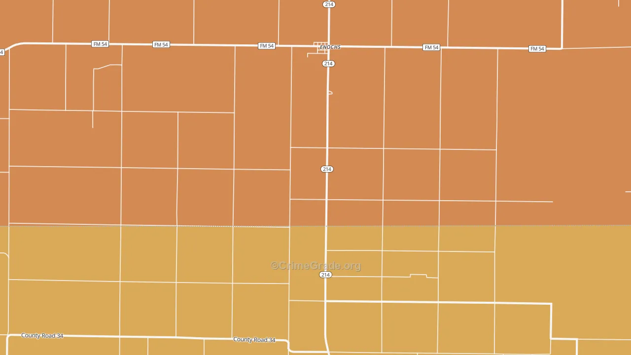 Enochs, TX Map of Arson Rates
