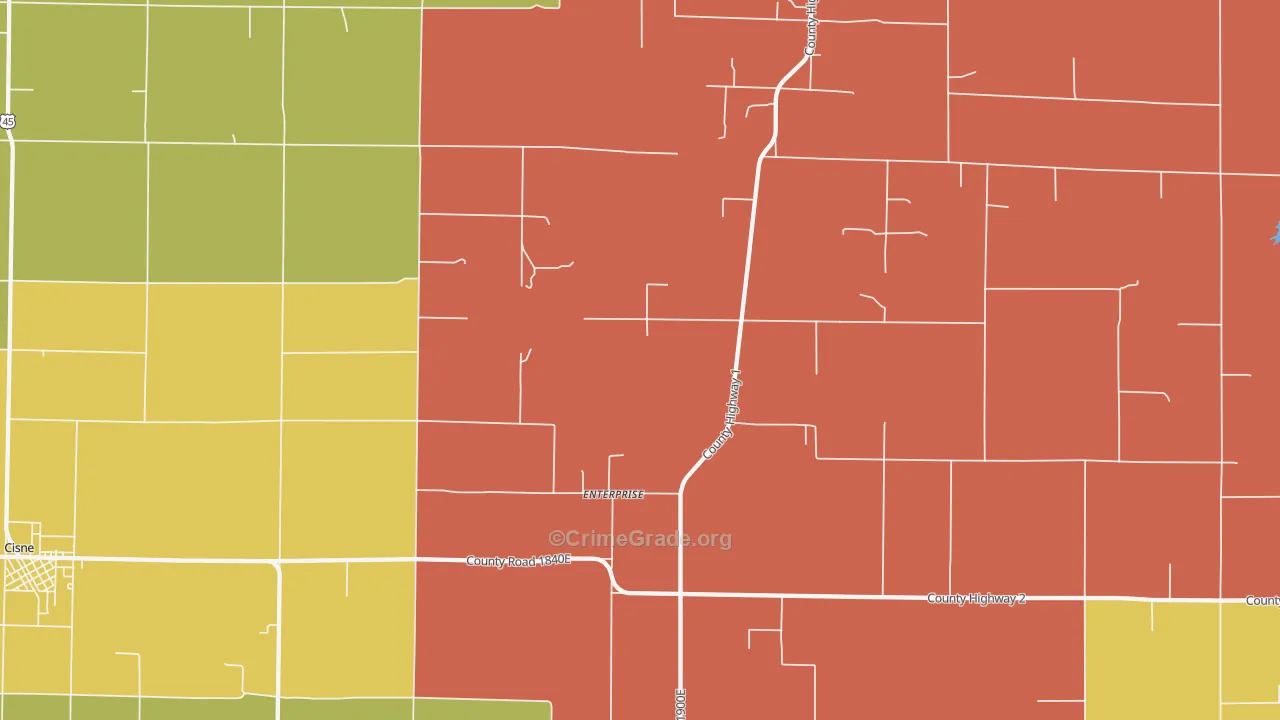 Enterprise, IL Map of Arson Rates
