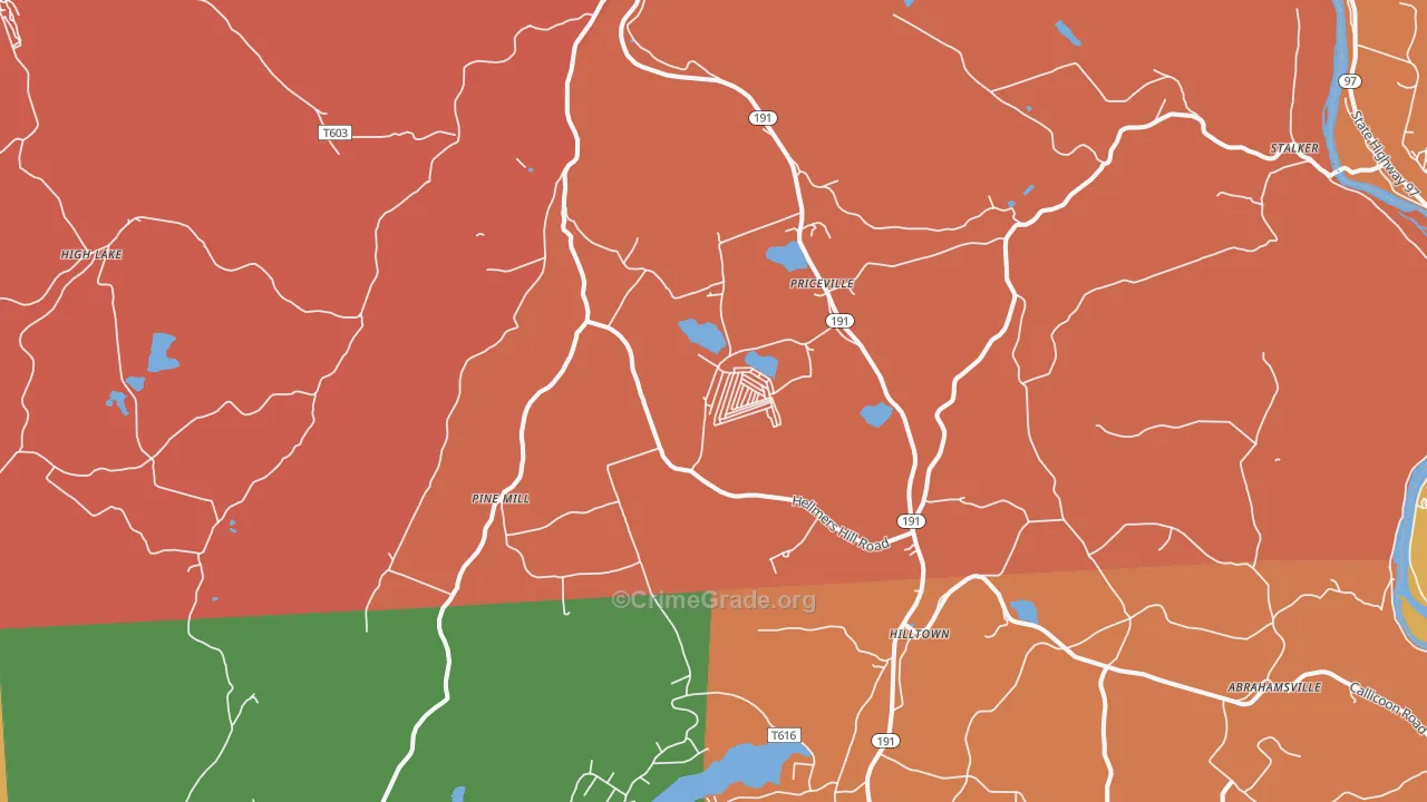 Equinunk, PA Map of Arson Rates