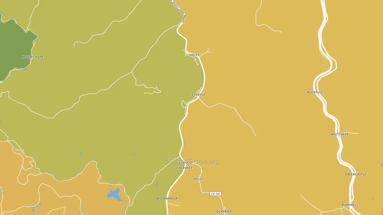 Eskdale, WV Map of Arson Rates
