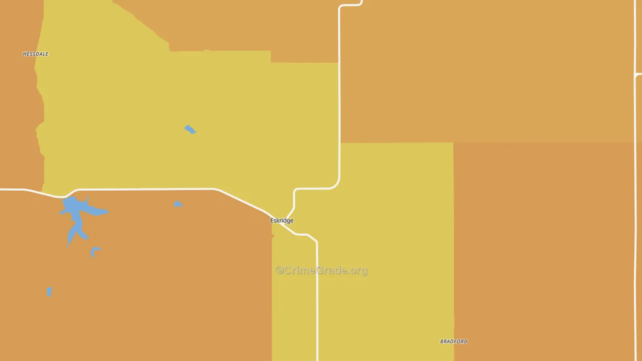Eskridge, KS Map of Arson Rates