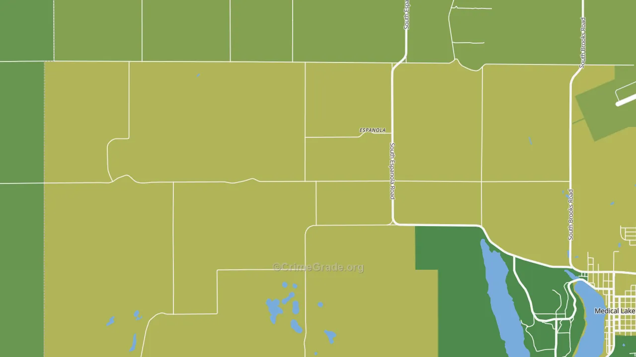 Espanola, WA Map of Arson Rates