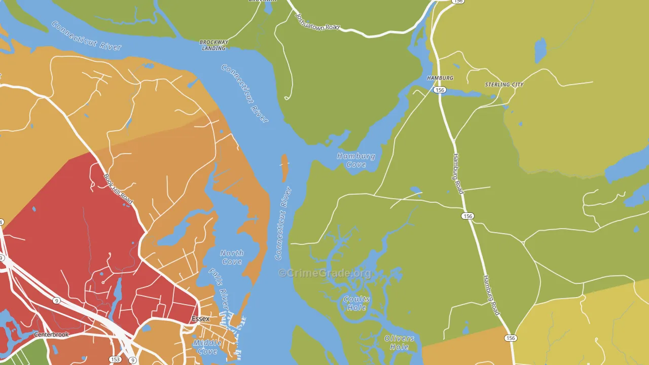 Essex Village, CT Map of Arson Rates