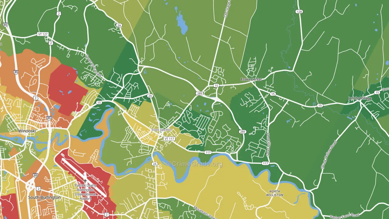 Essex, VT Map of Arson Rates
