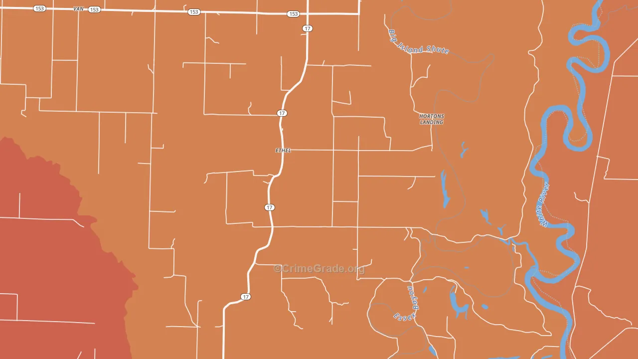 Ethel, AR Map of Arson Rates