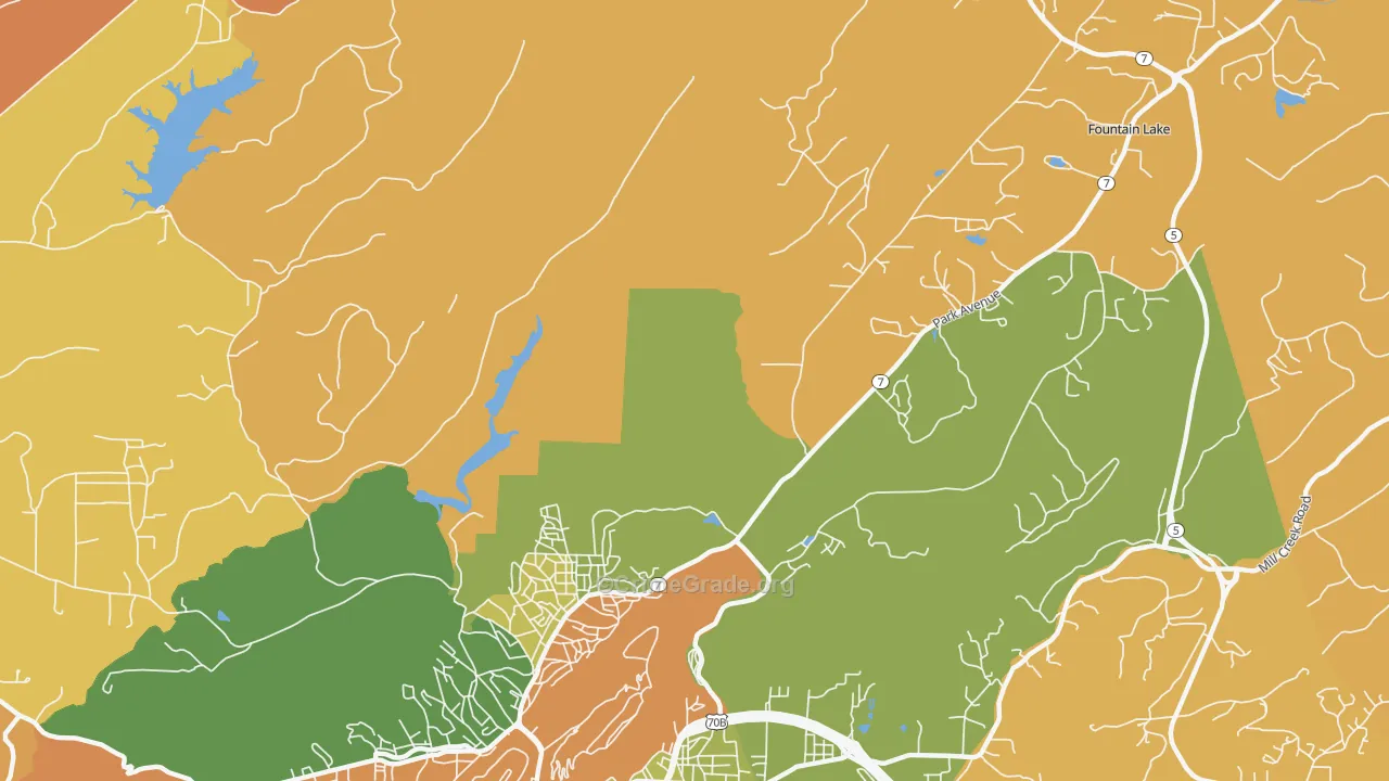 Euclid Heights, AR Map of Arson Rates
