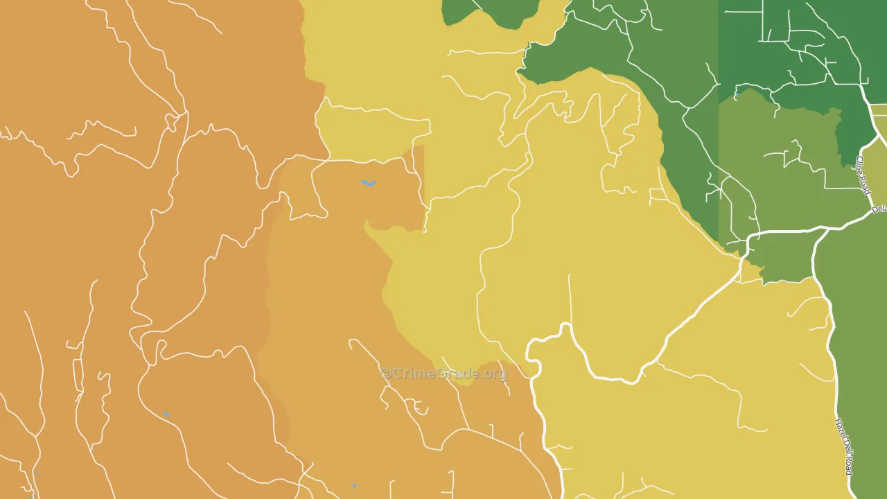 Eufaula Heights, WA Map of Arson Rates