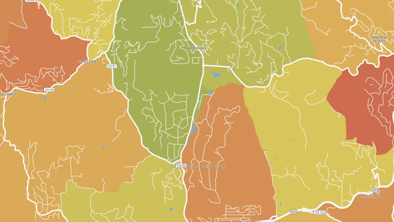 Evergreen Meadows, Evergreen, CO Map of Arson Rates