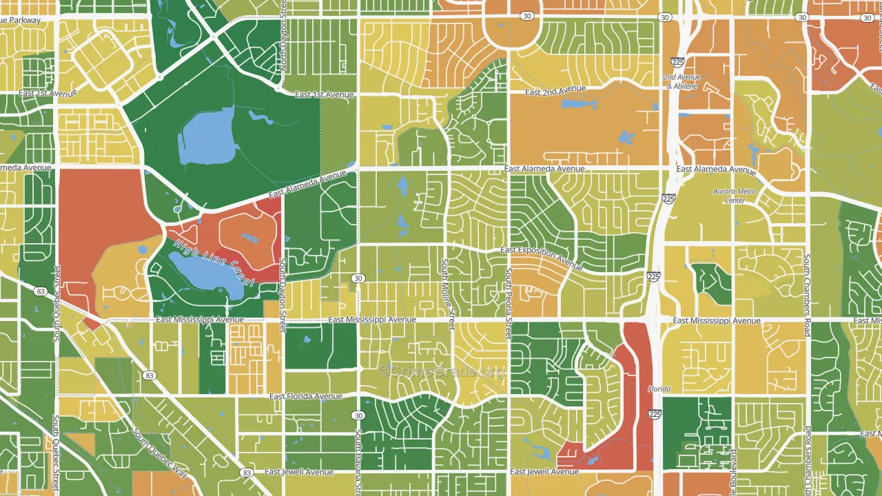 Expo Park, Aurora, CO Map of Arson Rates