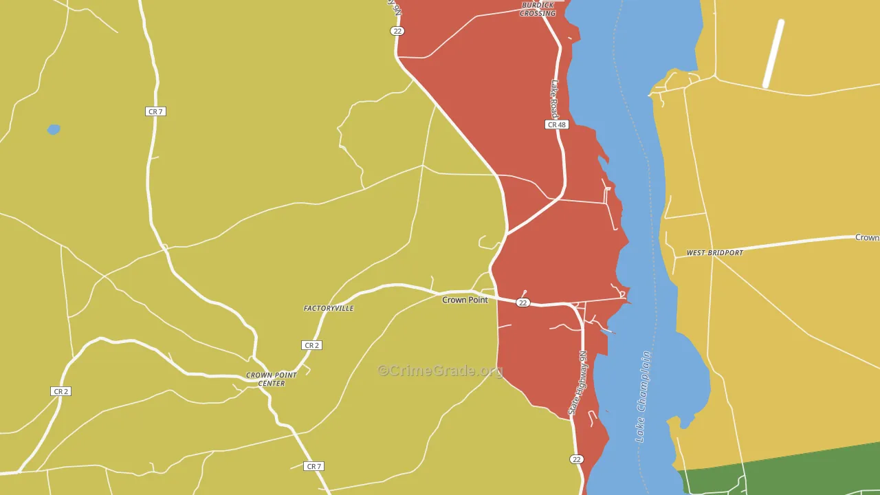 Factoryville, NY Map of Arson Rates