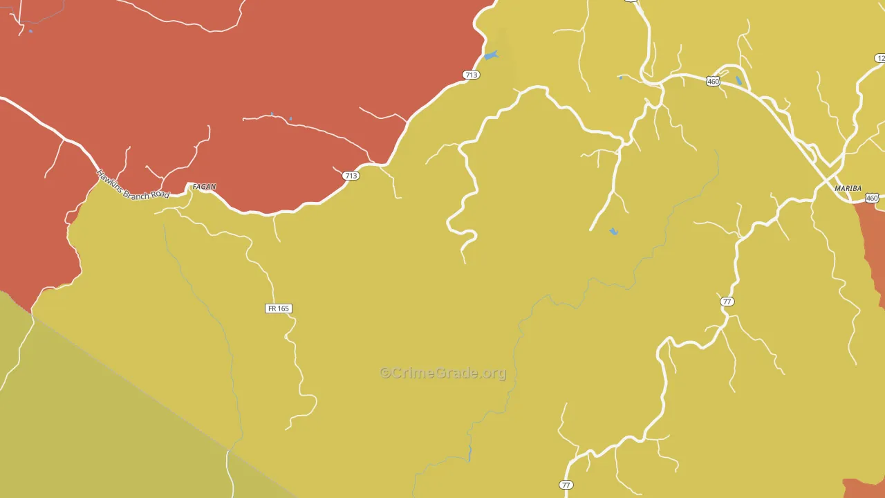 Fagan, KY Map of Arson Rates