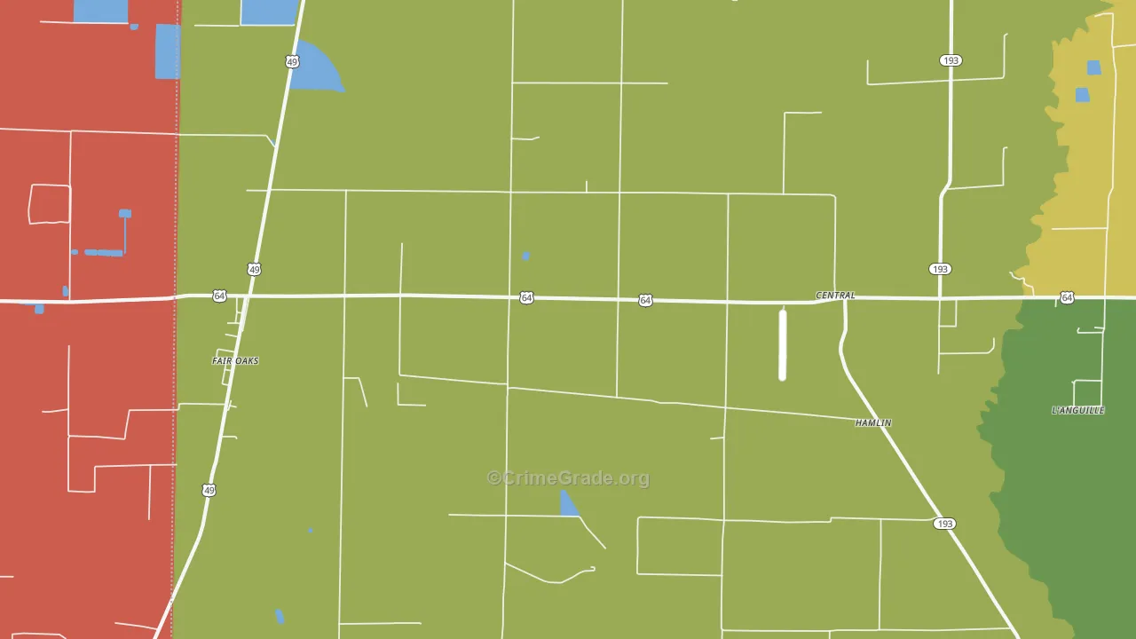Fair Oaks, AR Map of Arson Rates
